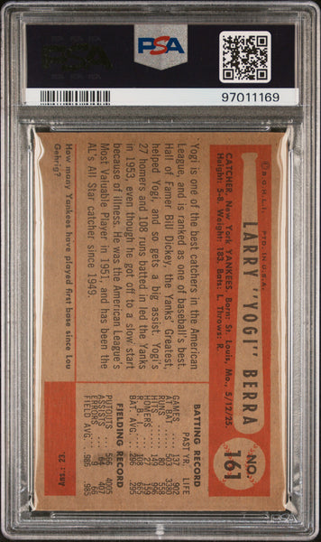 Yogi Berra - 1954 Bowman PSA 4.5