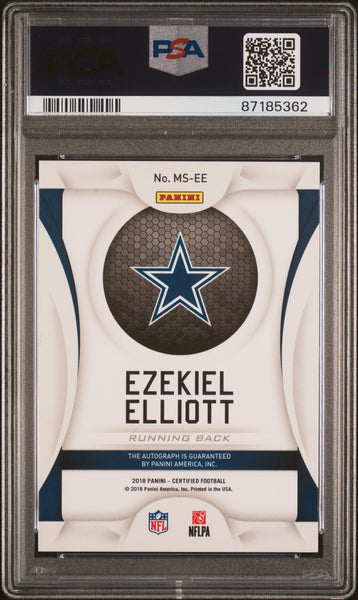 Ezekiel Elliott - 2018 Panini Certified Mirror Signatures Gold PSA 10 /7