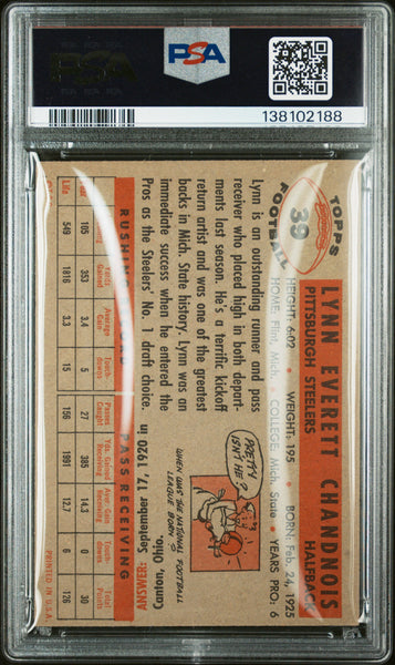 Lynn Chandnois - 1956 Topps PSA 6