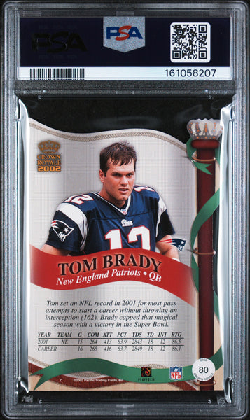 Tom Brady - 2002 Pacific Crown Royale PSA 8