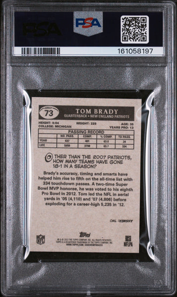 Tom Brady - 2013 Topps 1959 Topps Mini #73 PSA 10