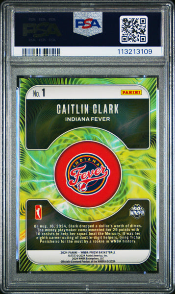 Caitlin Clark - 2024 Panini Prizm WNBA Fractal PSA 10