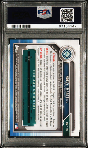 Noelvi Marte - 2019 Bowman Prospects Chrome PSA 10