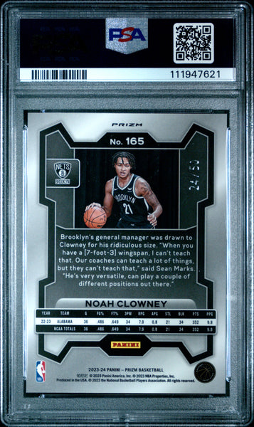 Noah Clowney - 2023 Panini Prizm Pink Fast Break PSA 10