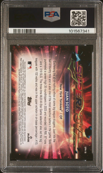 Juan Soto - 2024 Topps Cosmic Chrome Supernova Red Flare PSA 10 4/5