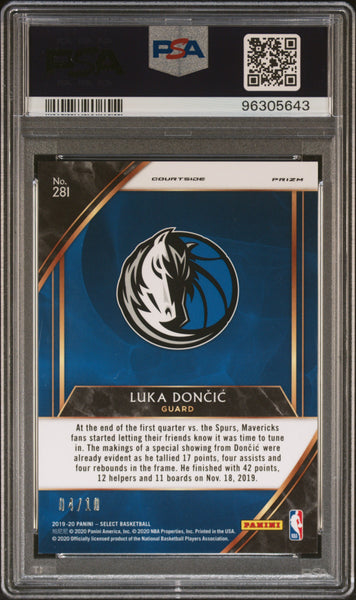 Luka Doncic - 2019 Panini Select Gold Prizm PSA 9 /10