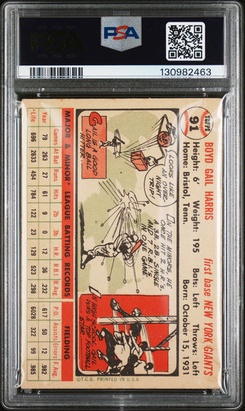 Gail Harris - 1956 Topps White Back PSA 4