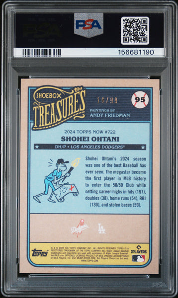 Shohei Ohtani - 2025 Topps Shoebox Treasures Stamp PSA 10 /99