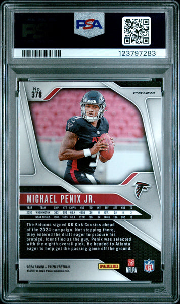 Michael Penix JR. - 2024 Panini Prizm Silver PSA 8