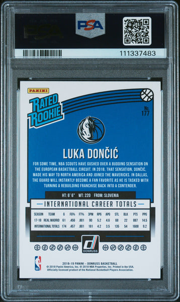 Luka Doncic - 2018 Panini Donruss Rookie Orange Laser PSA 10