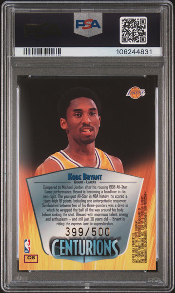 Kobe Bryant - 1998 Finest Centurions PSA 9 SSP 399/500