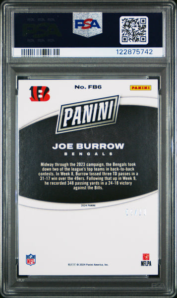 Joe Burrow - 2024 Panini Black Friday Football Gold PSA 9
