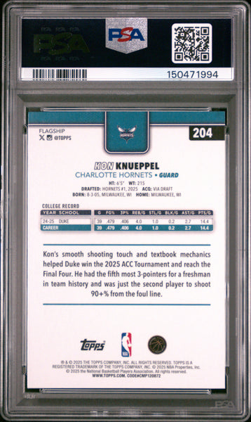 Kon Knueppel - 2025 Topps PSA 9