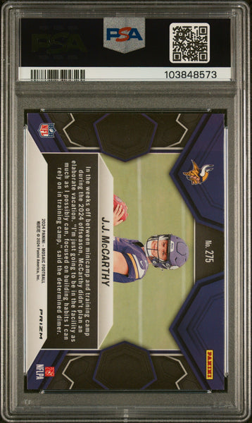 JJ Mccarthy - 2024 Panini Mosaic Silver PSA 10