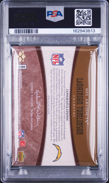 Ladainian Tomlinson - 2007 Upper Deck Artifacts NFL Artifacts Auto PSA 7 12 /15