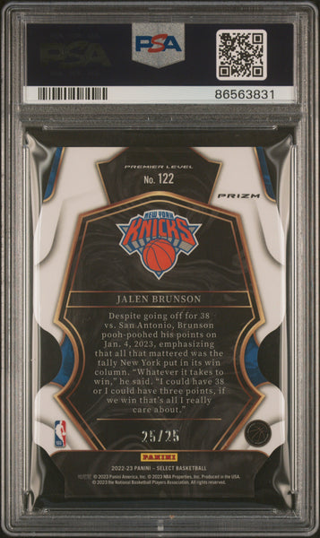Jalen Brunson - 2022 Panini Select Tie Dye Die Cut PSA 10 25/25
