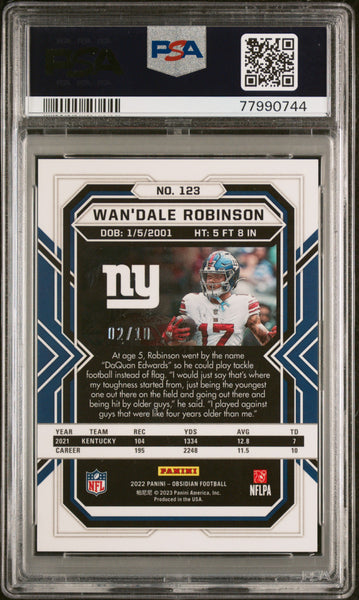 Wan’Dale Robinson - 2022 Panini Obsidian Electric Etch Red PSA 10