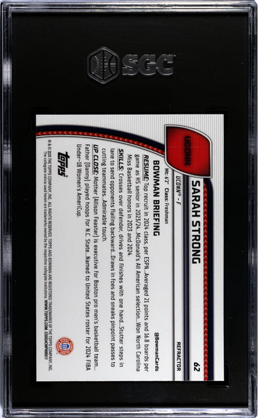 Sarah Strong - 2024 Bowman U Chrome Refractor SGC 9.5