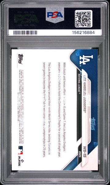 Los Angeles Dodgers - 2025 Topps Now Los Angeles Dodgers WS Champions PSA 10