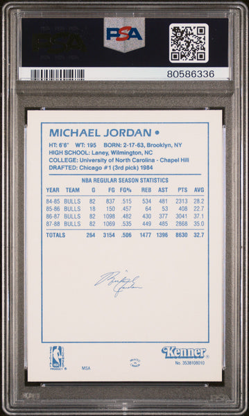 Michael Jordan - 1988 Kenner Starting Line-Up Lineup PSA 9