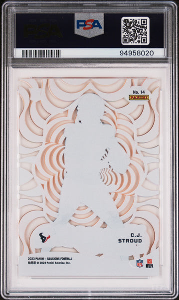 CJ Stroud - 2023 Panini Illusions Funkadelic Rookie Orange PSA 10 #14