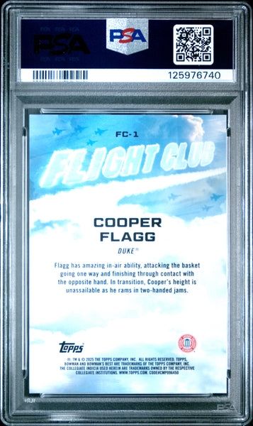 Cooper Flagg - 2024 Bowman University Best Flight Club PSA 10