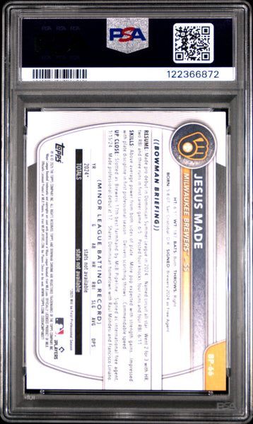 Jesus Made - 2025 Bowman Paper Prospects PSA 9