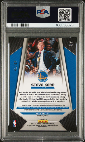 Steve Kerr - 2017 Panini Prizm Pink Pulsar PSA 10 41/42