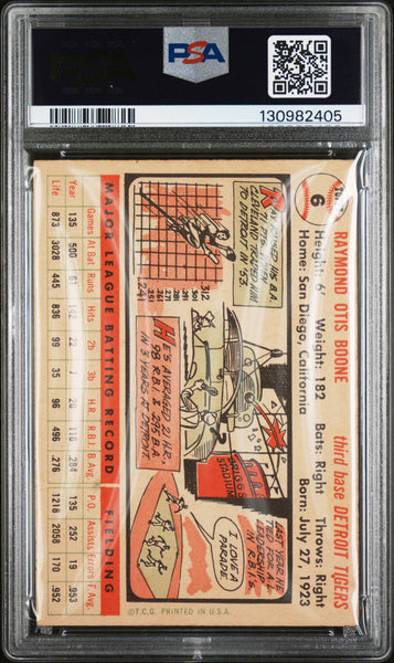 Ray Boone - 1956 Topps White Back PSA 4