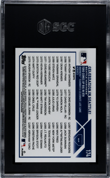 Julio Rodriguez - 2023 Topps Series One Rip Party Combo Card SGC 10