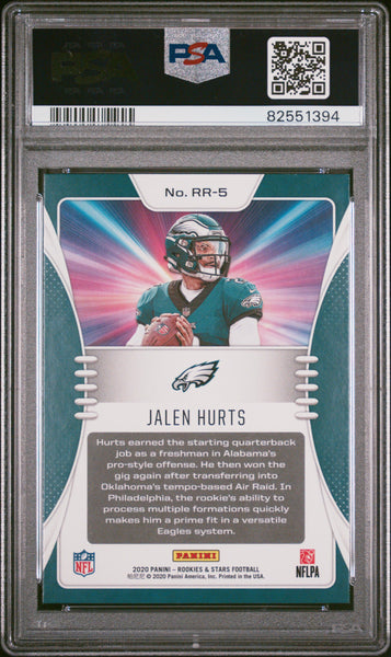 Jalen Hurts - 2020 Panini Rookies & Stars Rookie Rush PSA 9