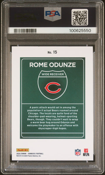 Rome Odunze - 2024 Panini Donruss Downtown! PSA 10