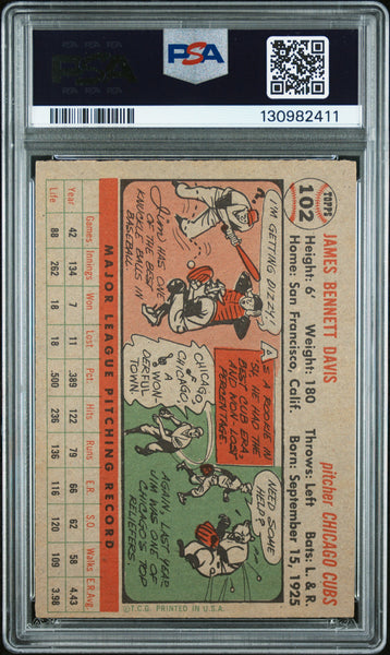 Jim Davis - 1956 Topps Gray Back PSA 4