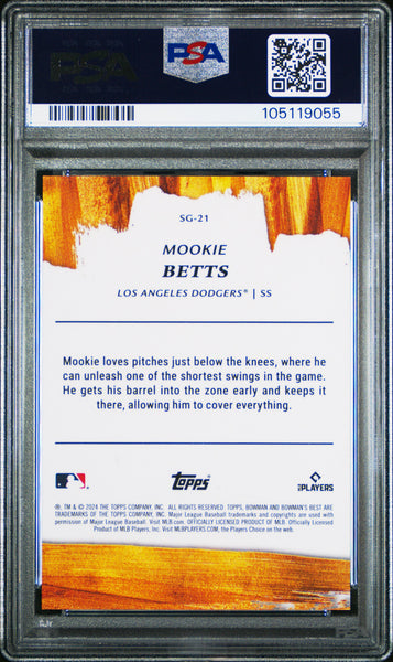 Mookie Betts - 2024 Bowman's Best Strokes Of Gold PSA 10
