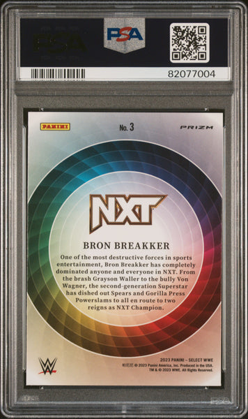Bron Breakker - 2023 Panini Select WWE Color Wheel PSA 10