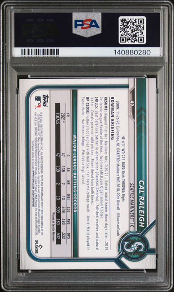 Cal Raleigh - 2022 Bowman PSA 10