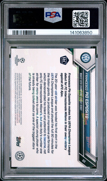 Francesco Pio Esposito - 2025-2026 Topps Now UEFA Champions League PSA 10