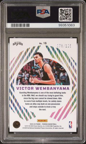 Victor Wembanyama - 2023 Panini Phoenix Mystique Red PSA 9 Rookie /125