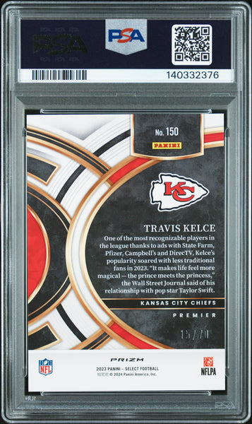 Travis Kelce - 2023 Panini Select Dragon Scale Prizm PSA 10