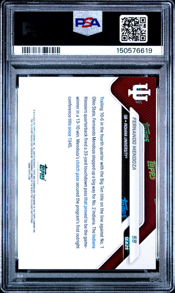 Fernando Mendoza - 2025 Bowman U Now PSA 10