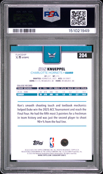 Kon Knueppel - 2025 Topps PSA 10