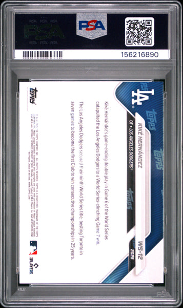 Kike Hernandez - 2025 Topps Now Los Angeles Dodgers World Series Champions PSA 10