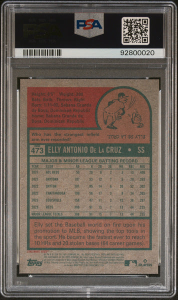 Elly De La Cruz - 2024 Topps Heritage Image Variation PSA 9 ssp