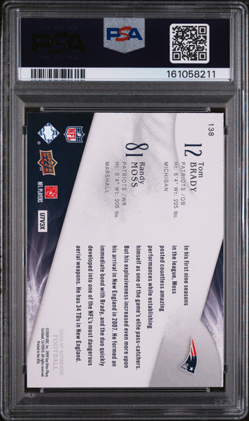 Tom Brady Randy Moss - 2009 SP Authentic PSA 7