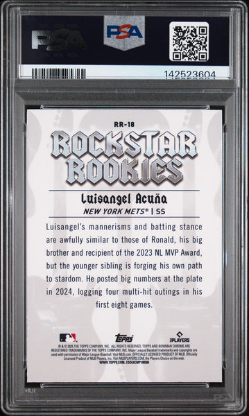 Luisangel Acuna - 2025 Bowman Rockstar Rookies PSA 10