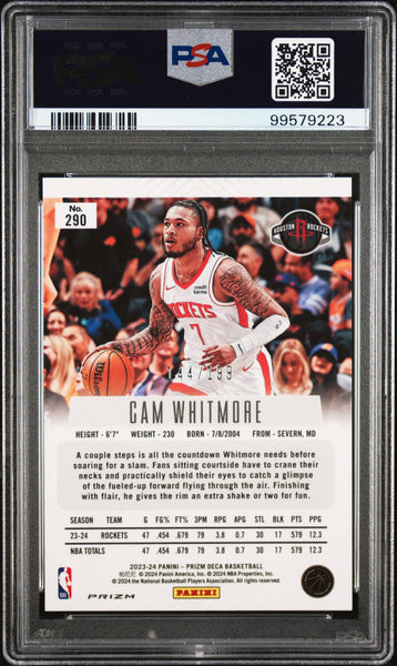 Cam Whitmore - 2023 Panini Prizm Deca Red PSA 9