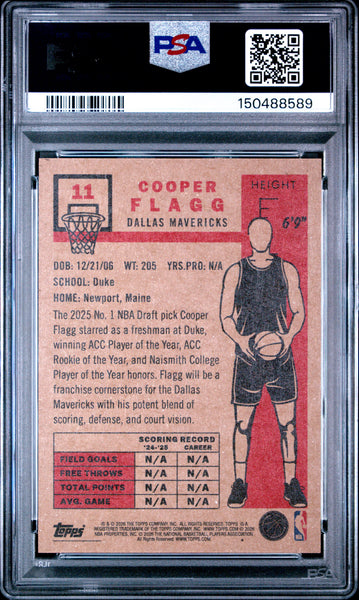 Cooper Flagg - 2026 Topps Living PSA 9