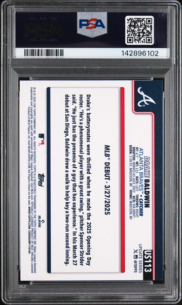 Drake Baldwin - 2025 Topps Update PSA 9