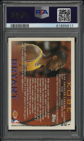 Kobe Bryant - 1996 Topps PSA 8