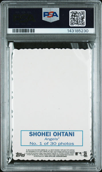 Shohei Ohtani - 2018 Topps Heritage Topps Deckle Edge  '69 H. N. PSA 10